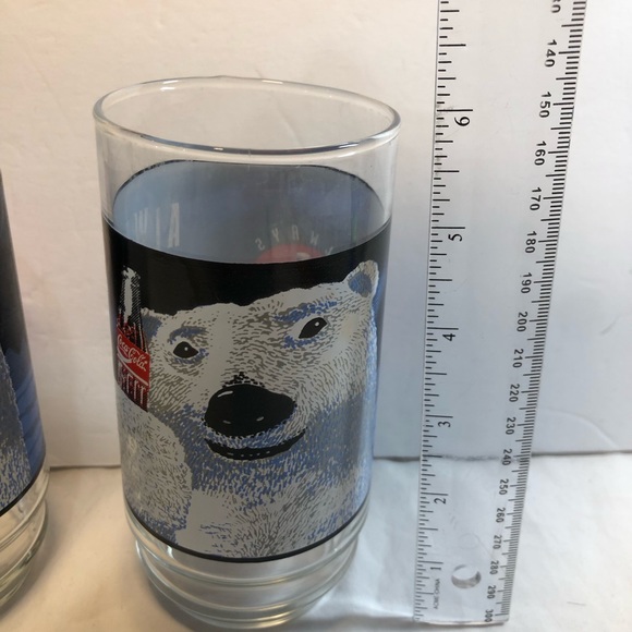 Set of 2 Vintage Always Coca Cola Polar Bear Glasses 90’s Coke - Picture 6 of 8